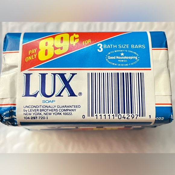 LUX Bar Soap 3 Pack Bath Size Bars 4.75oz VTG 80s - 90s New Old Stock - Picture 4 of 4